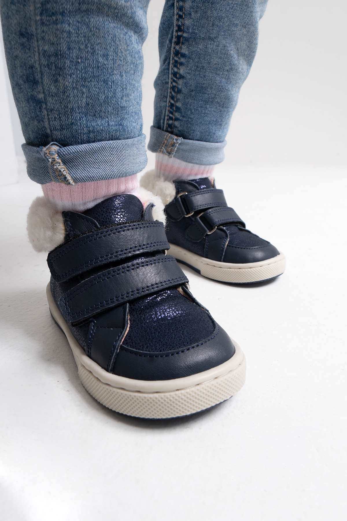 Kız Çocuk Lacivert Hakiki Deri Suya Dayanıklı Anatomik İlk Adım Bot - Görsel 4