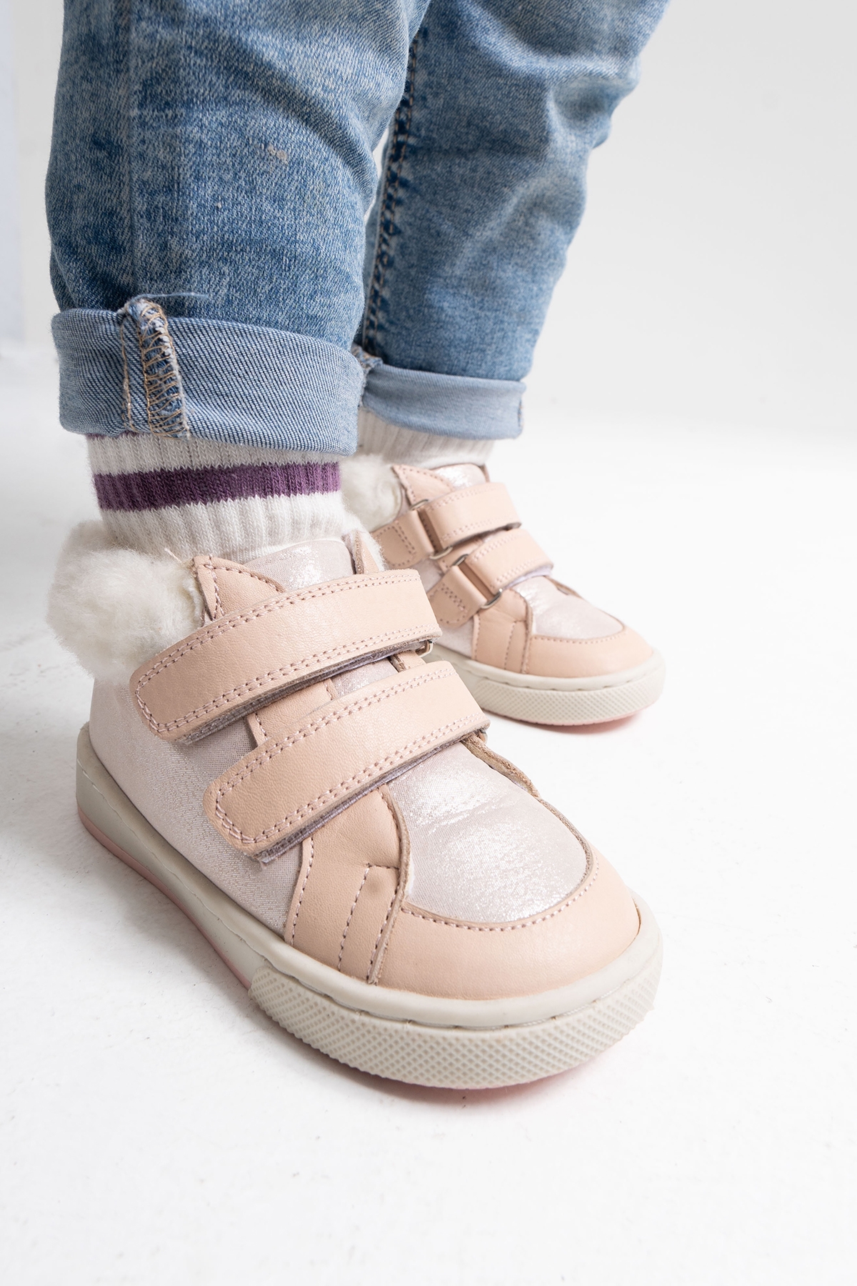 Kız Çocuk Pudra Hakiki Deri Suya Dayanıklı Anatomik İlk Adım Bot - Görsel 5