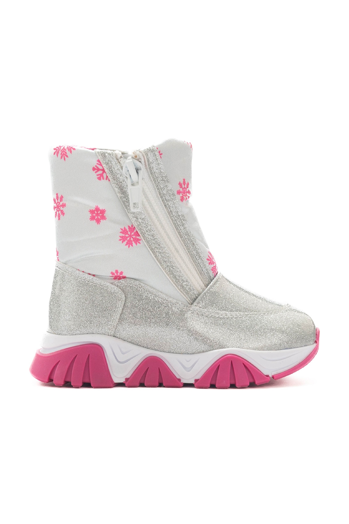 Kız Çocuk Gümüş Simli Rugan Deri Suya Dayanıklı Günlük Bot - Görsel 5