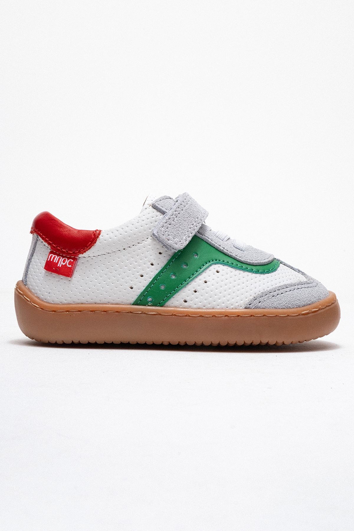 Unisex Çocuk Beyaz-Yeşil Hakiki Deri Günlük İlk Adım Ayakkabı - Görsel 6