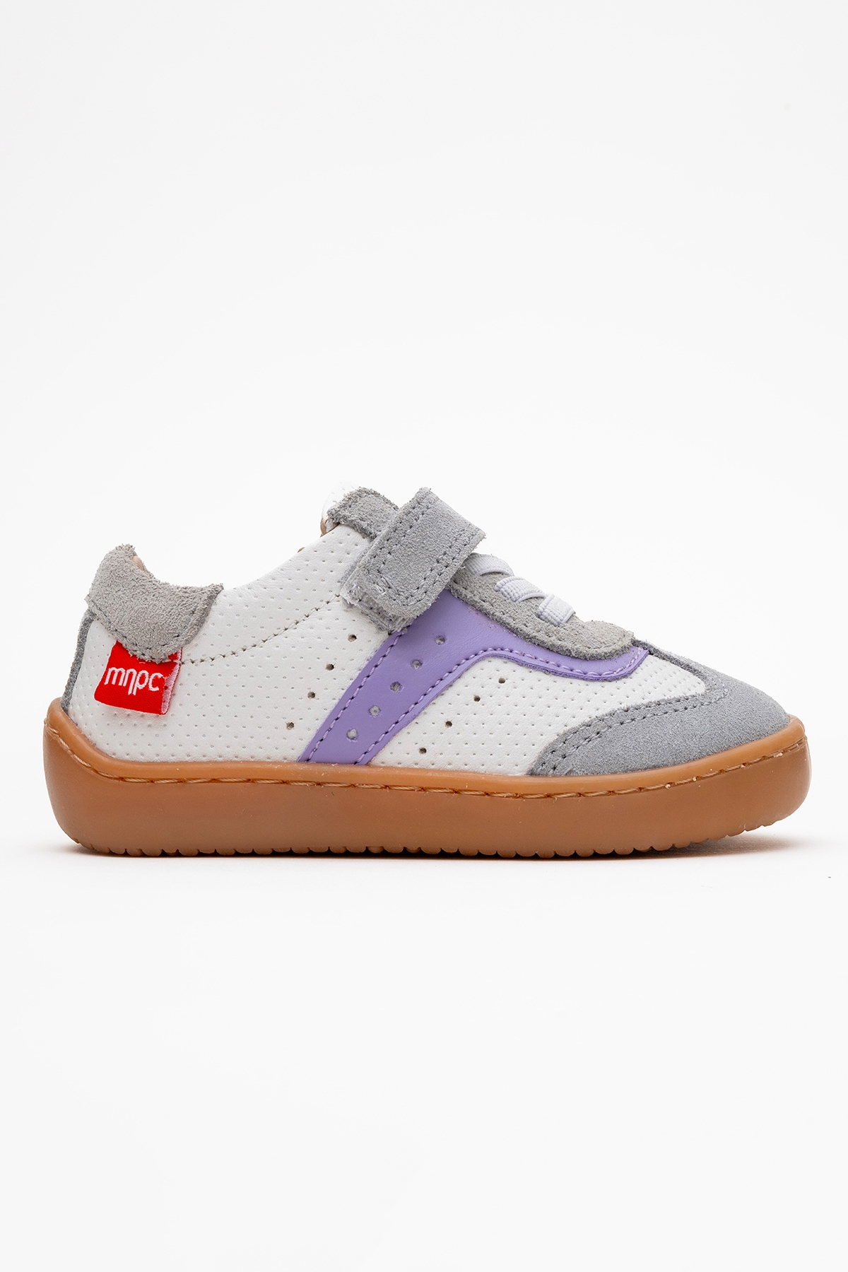 Unisex Çocuk Beyaz-Lila Hakiki Deri Günlük İlk Adım Ayakkabı - Görsel 6