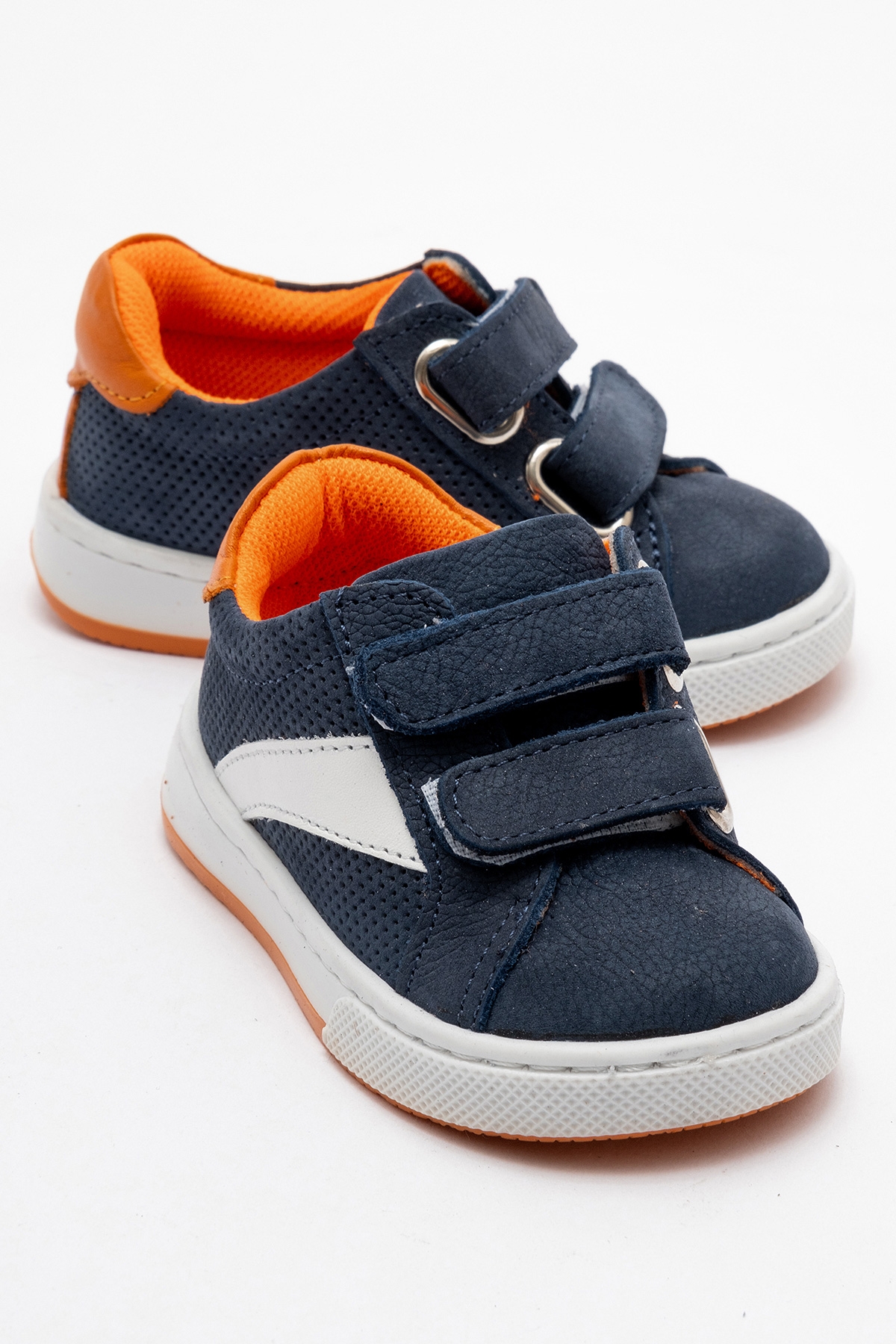 Erkek Çocuk Mavi Hakiki Deri Günlük İlk Adım Ayakkabı - Görsel 2