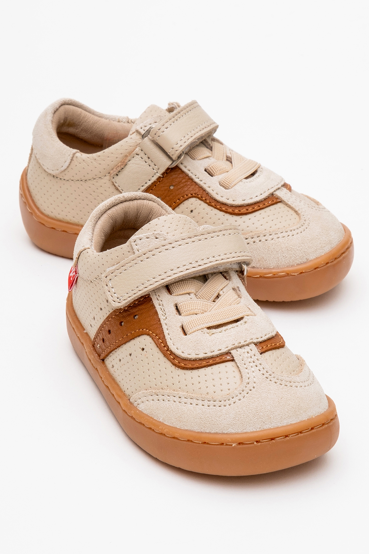 Unisex Çocuk Bej Hakiki Deri Günlük İlk Adım Ayakkabı - Görsel 2