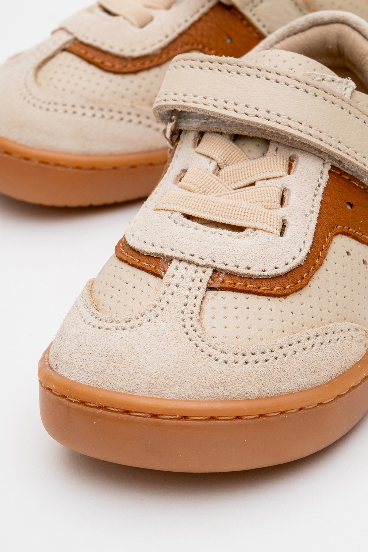 Unisex Çocuk Bej Hakiki Deri Günlük İlk Adım Ayakkabı - Görsel 3