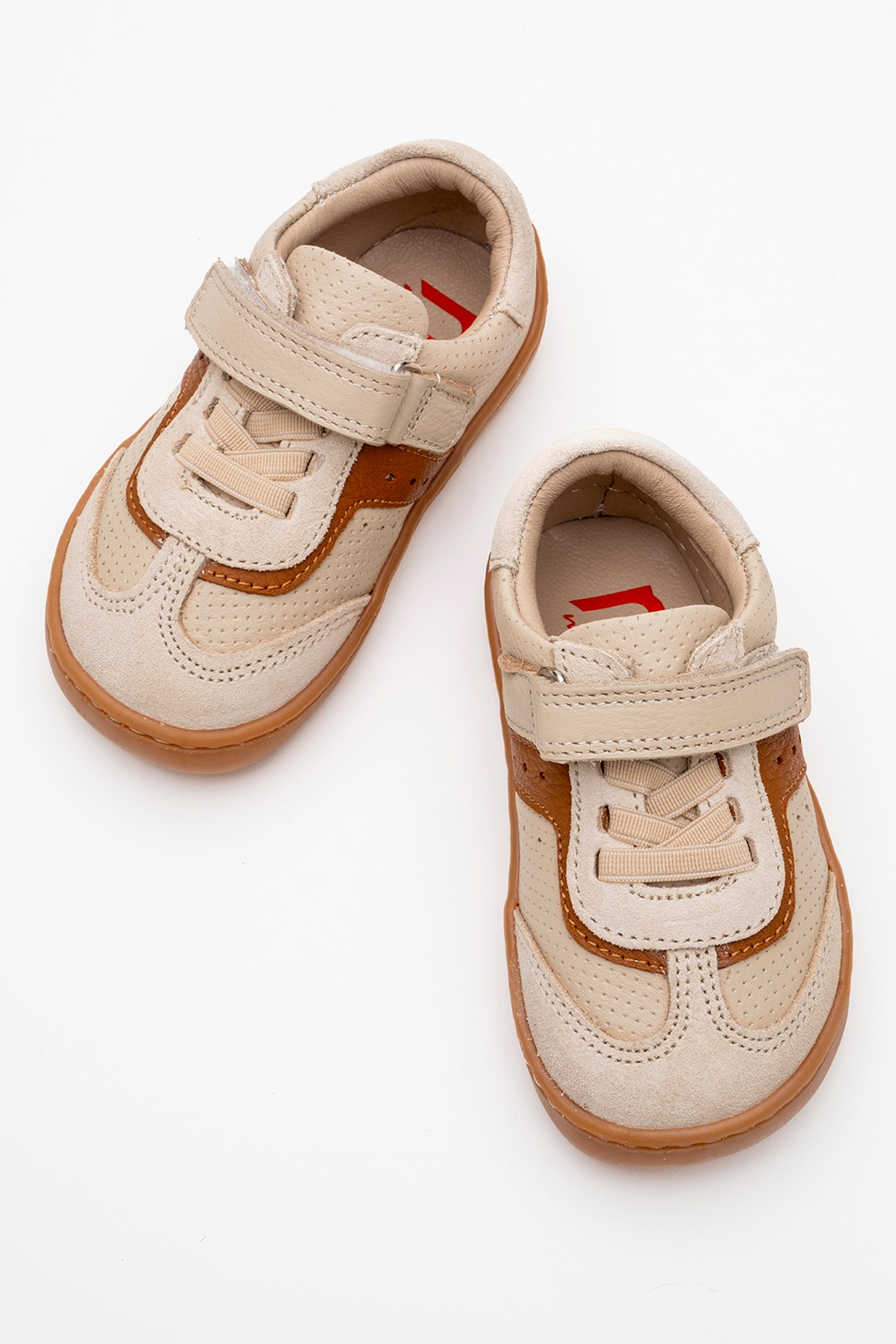 Unisex Çocuk Bej Hakiki Deri Günlük İlk Adım Ayakkabı - Görsel 4