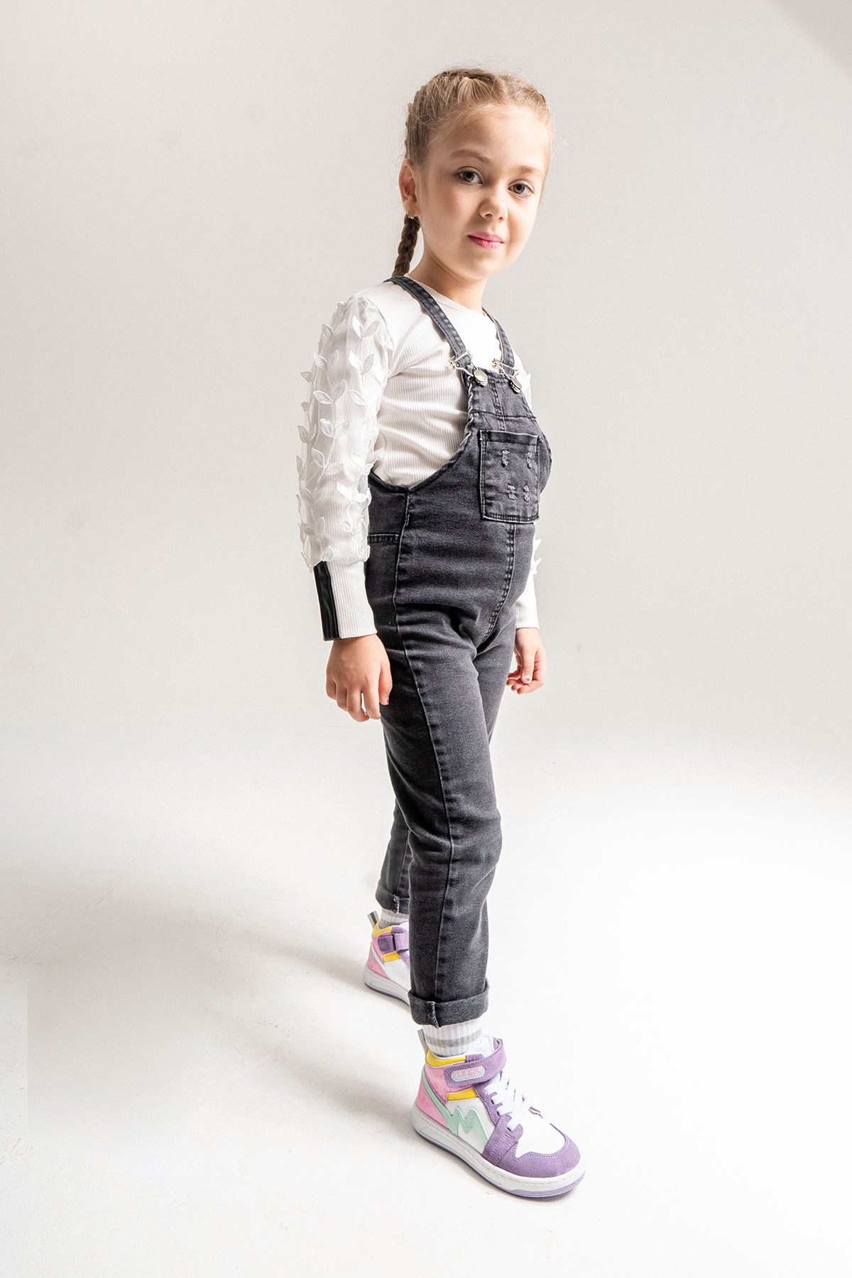 Unisex Çocuk Lila-Pembe Hakiki Deri Anatomik Günlük Bot - Görsel 3