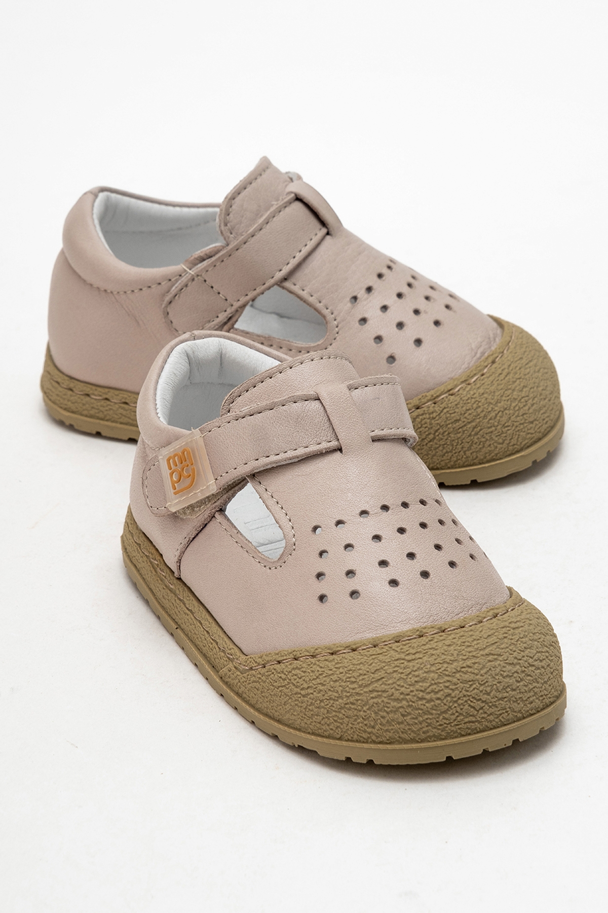 Unisex Çocuk Gri Hakiki Deri Günlük İlk Adım Ayakkabı - Görsel 2