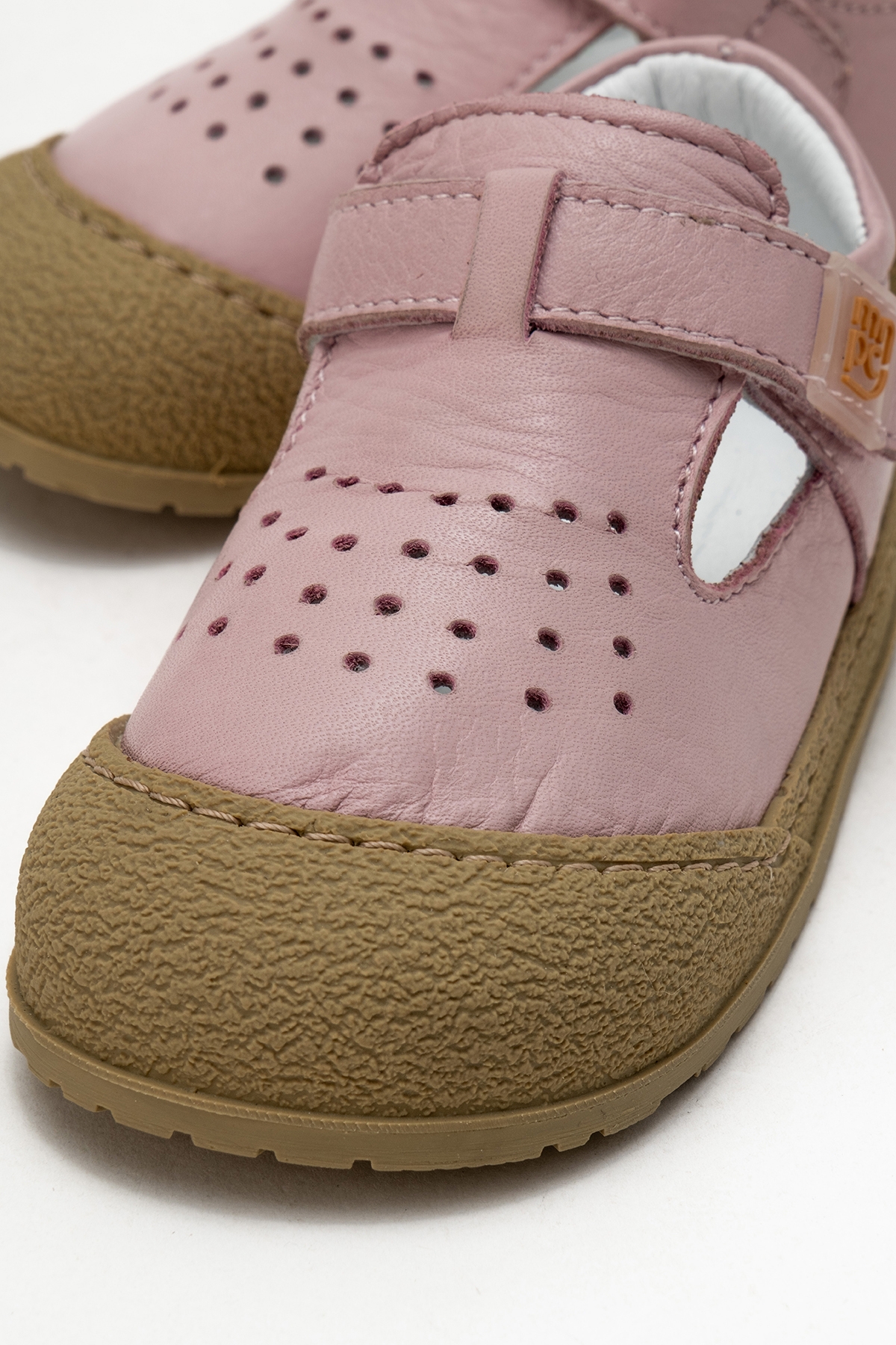 Unisex Çocuk Pudra Hakiki Deri Günlük İlk Adım Ayakkabı - Görsel 3