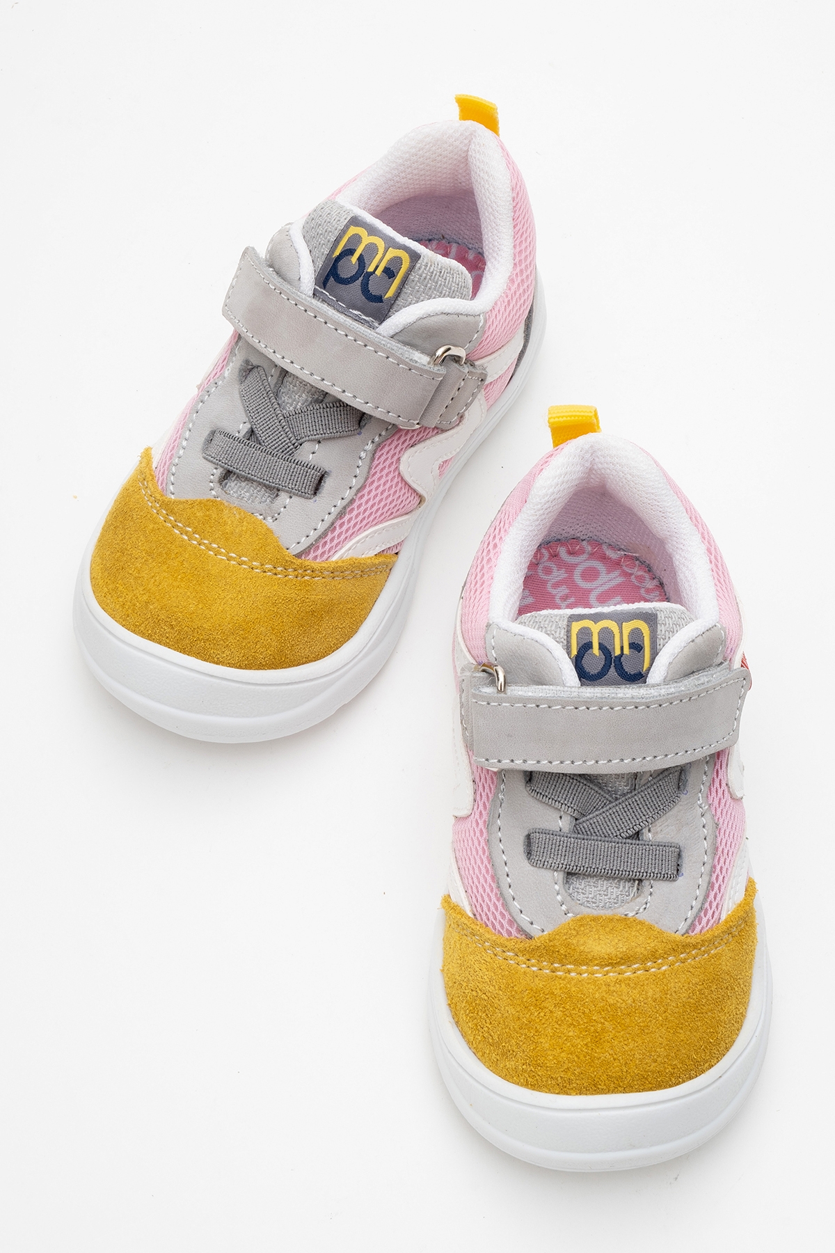 Unisex Çocuk Gri-Sarı Günlük Spor Ayakkabı - Görsel 4