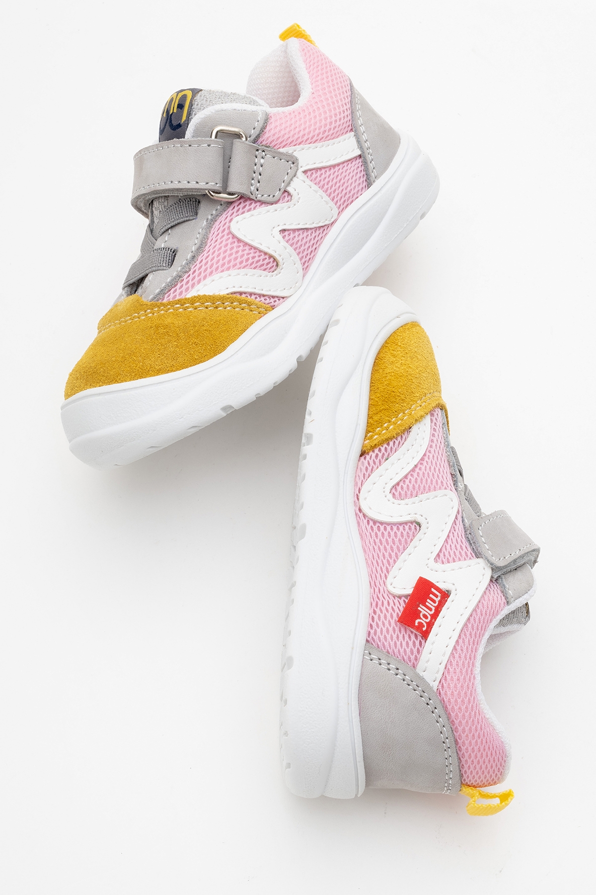 Unisex Çocuk Gri-Sarı Günlük Spor Ayakkabı - Görsel 5