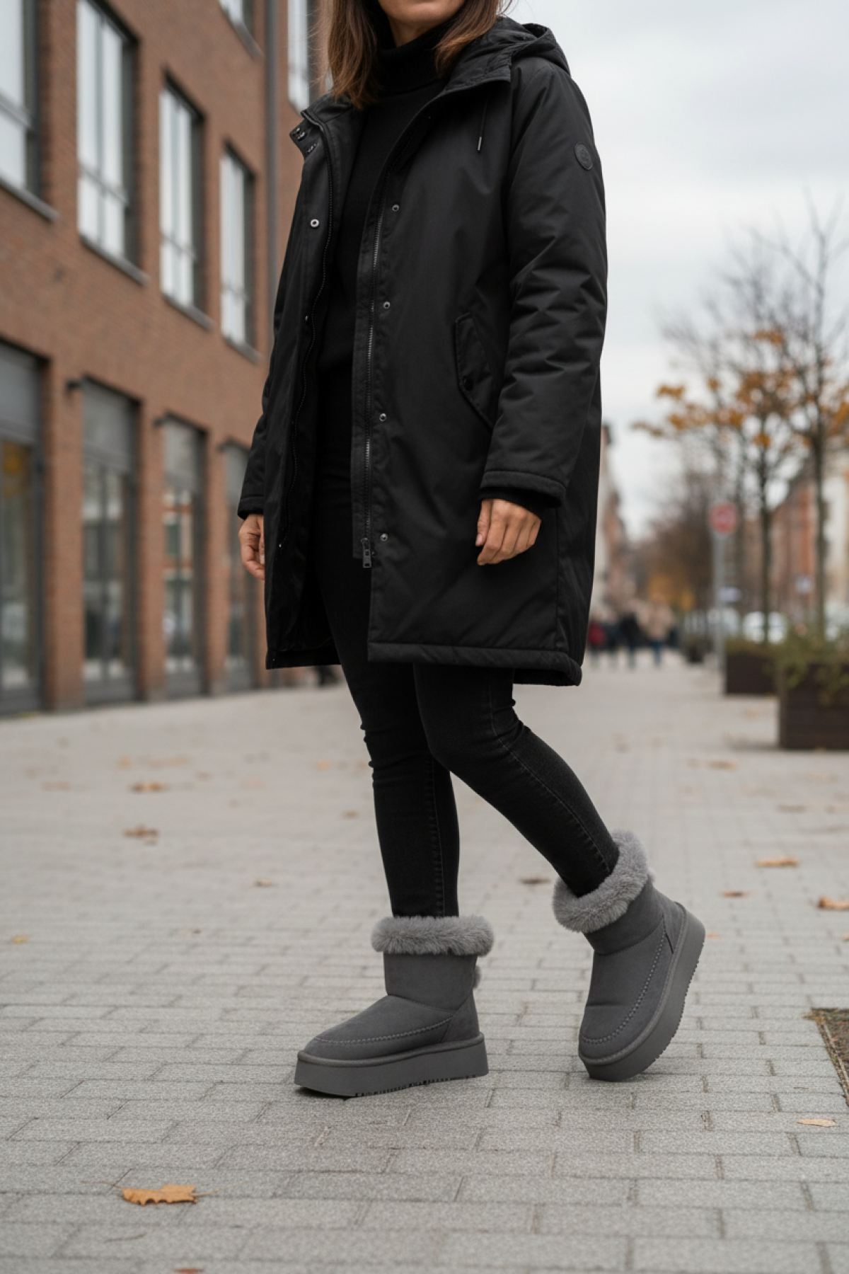 PULINA 5PR GRI Kadın Kar Botu - Görsel 3