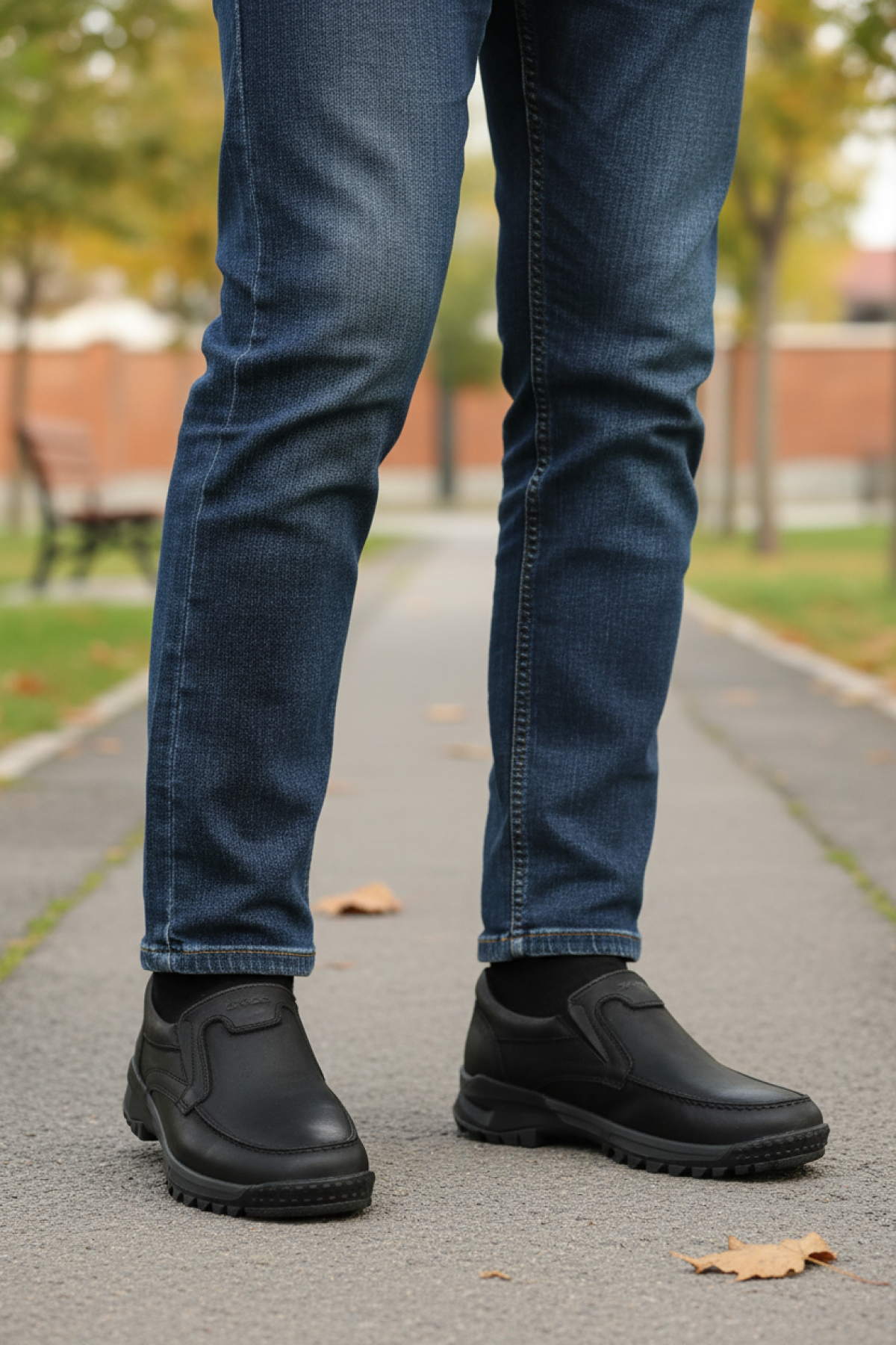 GANJ-C 5PR Siyah Erkek Slip On - Görsel 3