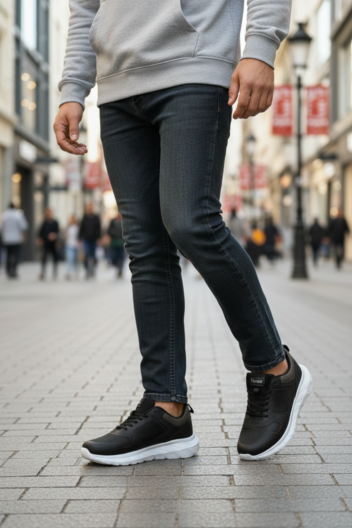 GALWIN 5PR SIYAH MELANJ Erkek Spor Ayakkabı - Görsel 3