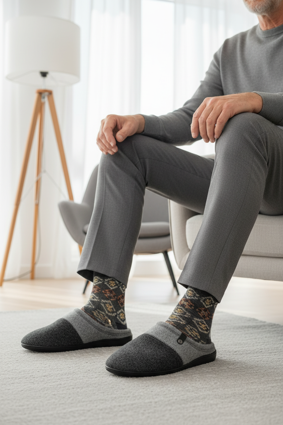 Polaris 610012.M5PR GRI Erkek Önü Kapalı Ayakkabı - Görsel 3