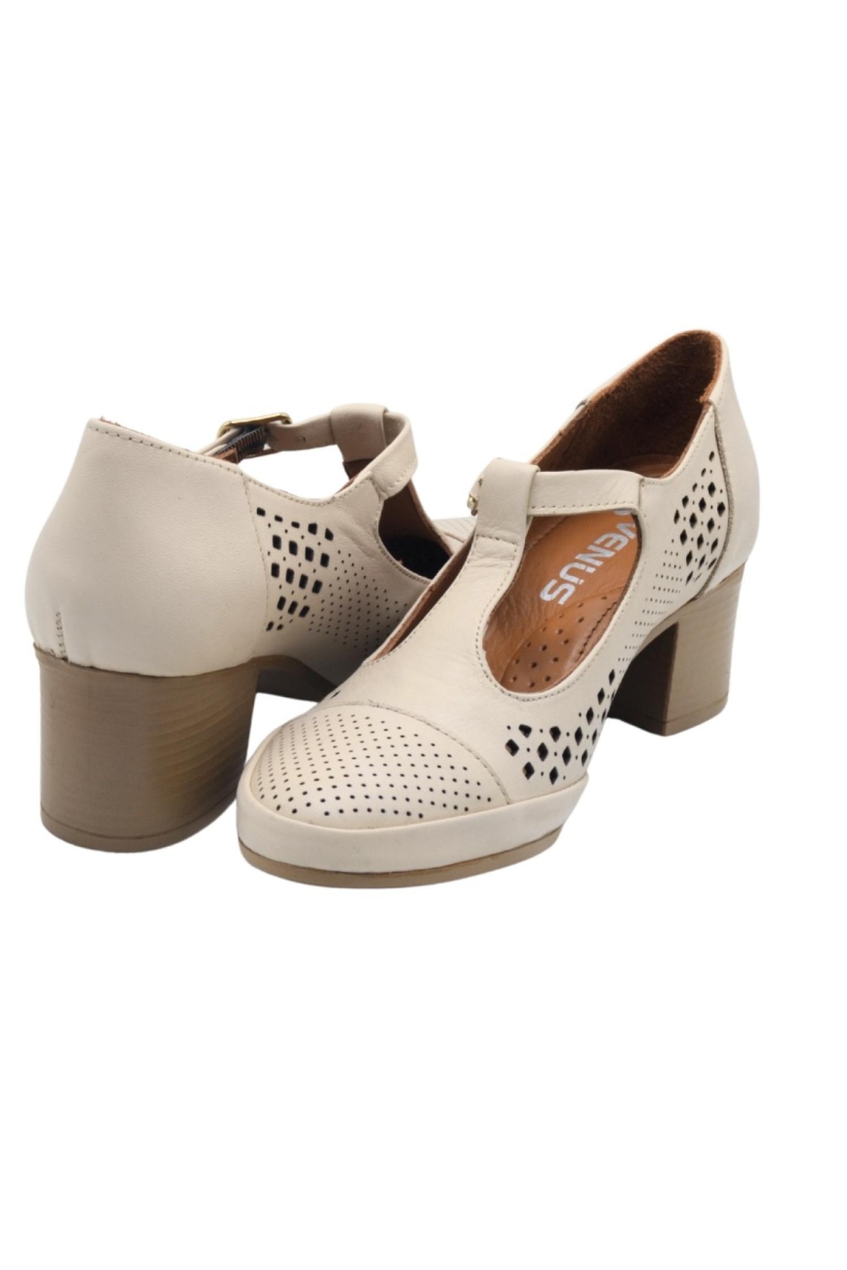 1911923Y Kadın Deri Atom Topuklu Ayakkabı - Görsel 3