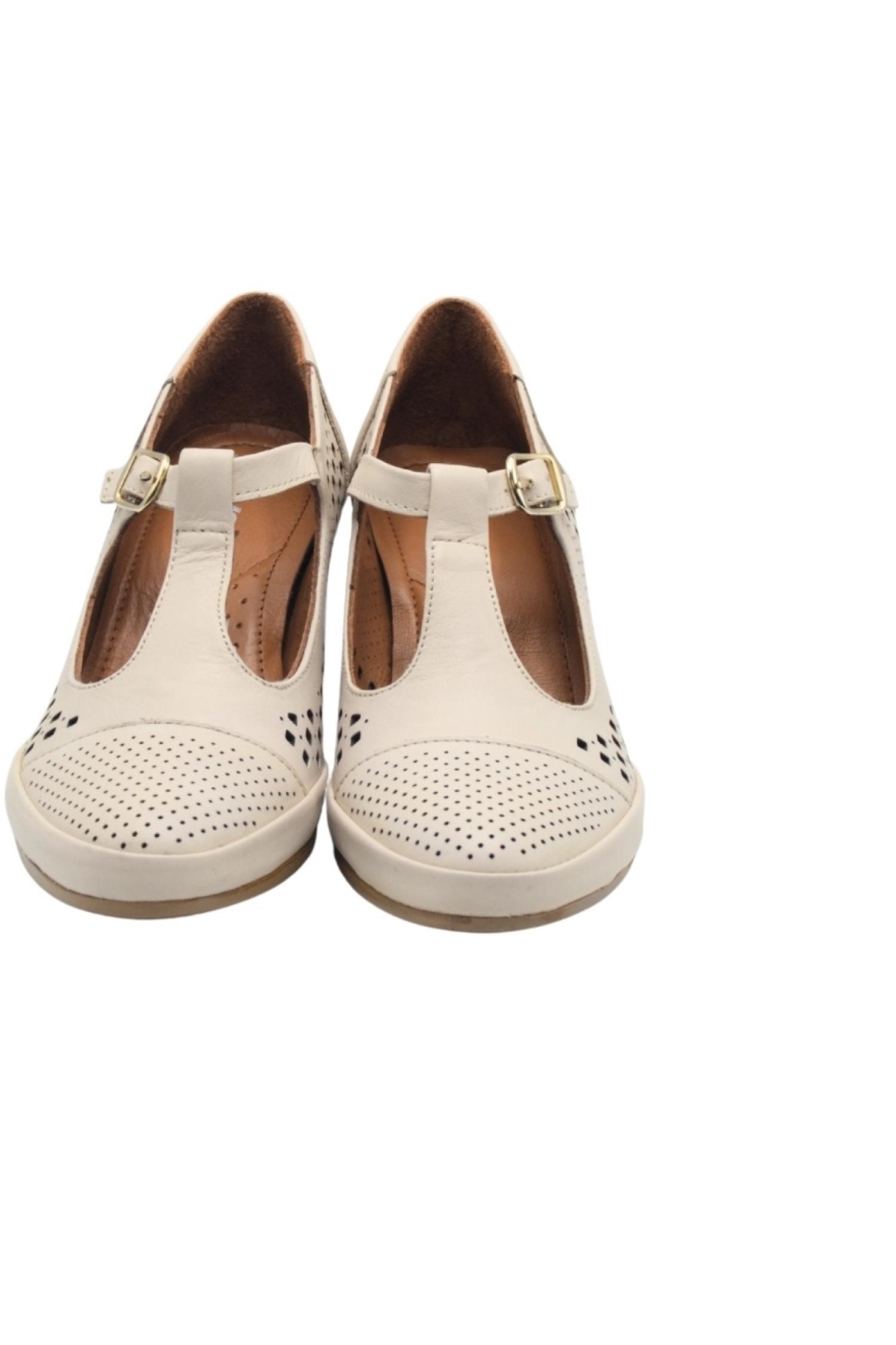 1911923Y Kadın Deri Atom Topuklu Ayakkabı - Görsel 4