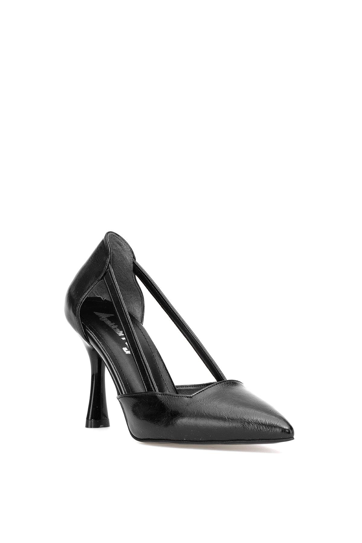 Elit 25KMST1302C Kadın Klasik Topuklu ayakkabı Siyah - Görsel 4