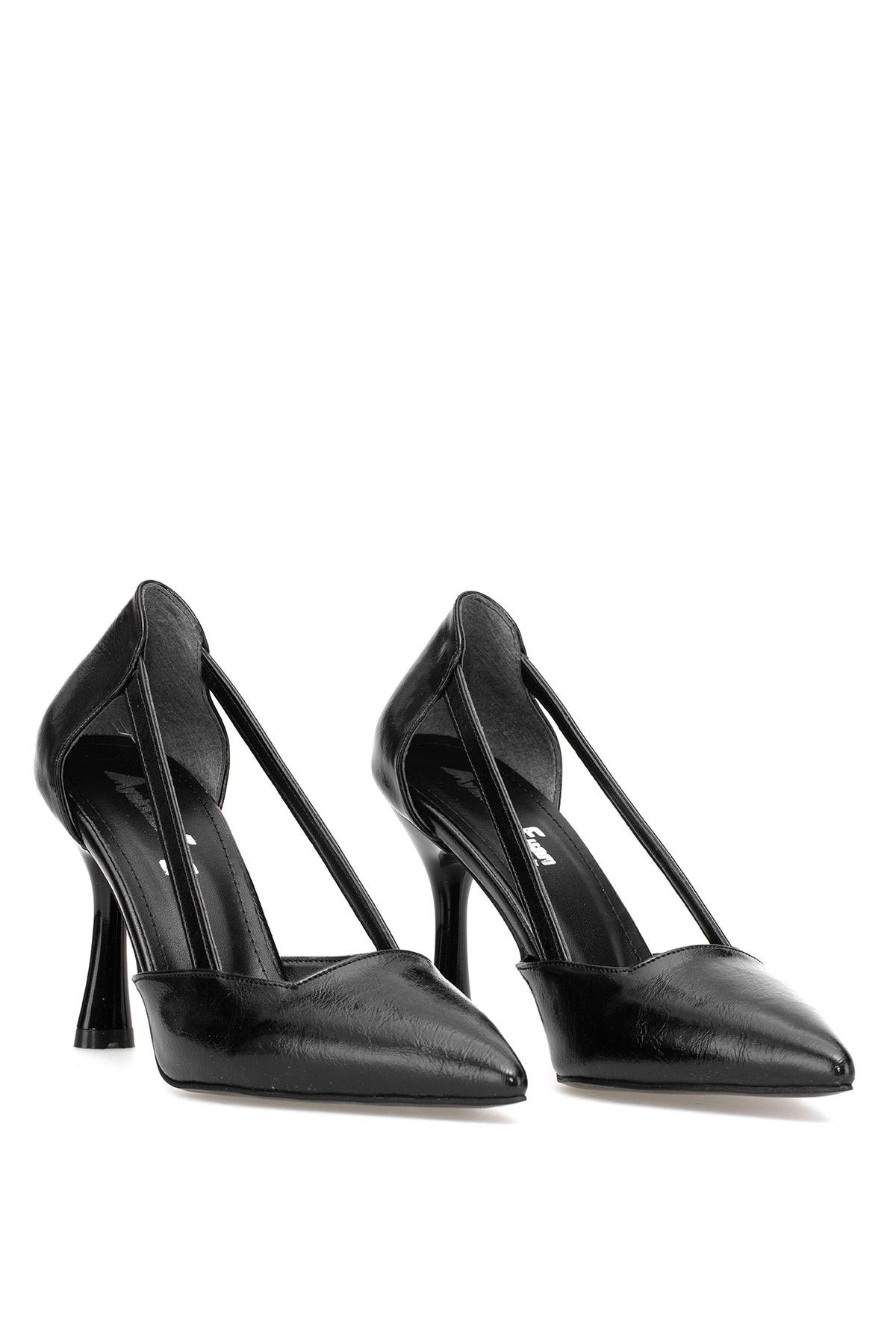 Elit 25KMST1302C Kadın Klasik Topuklu ayakkabı Siyah - Görsel 6