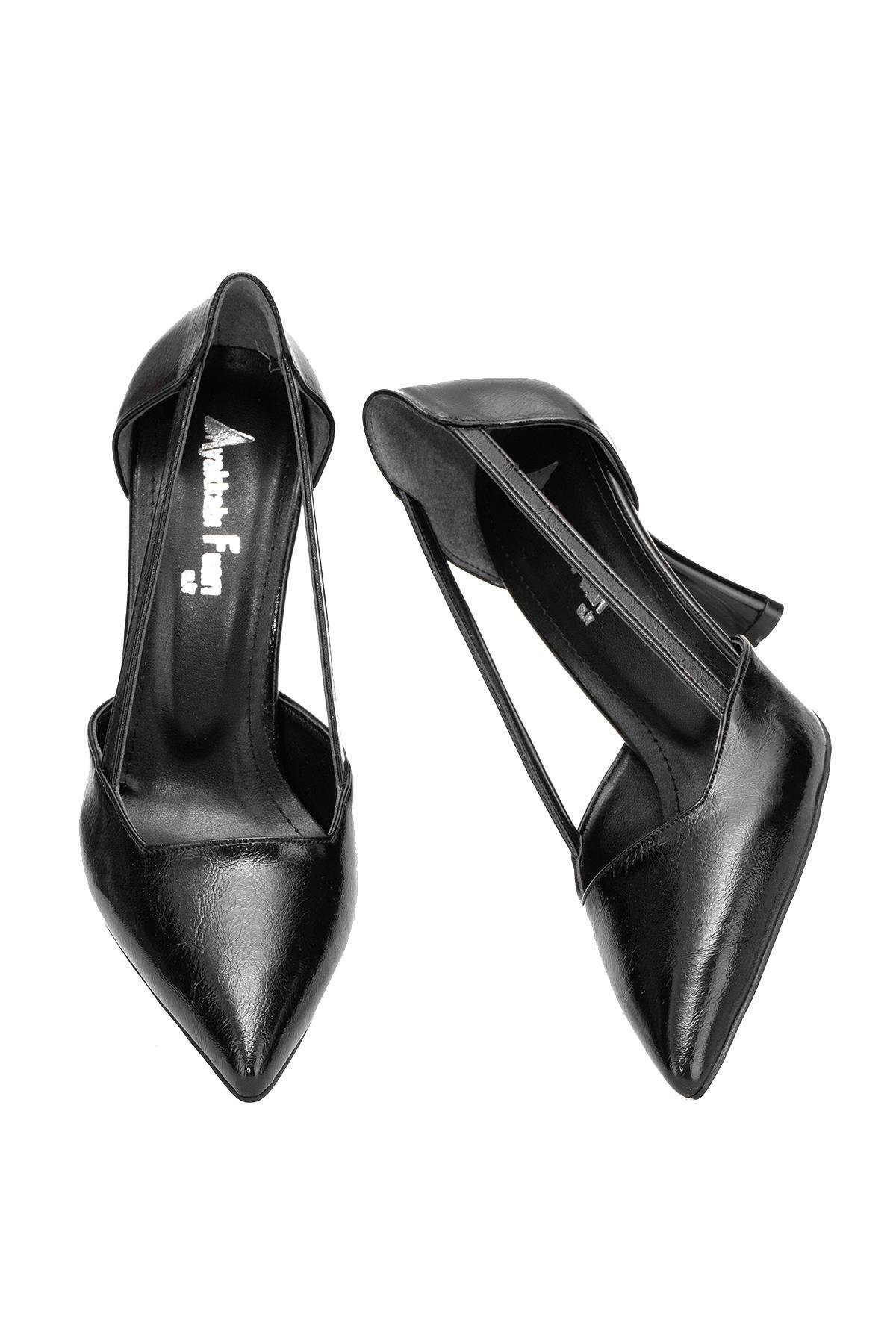 Elit 25KMST1302C Kadın Klasik Topuklu ayakkabı Siyah - Görsel 7