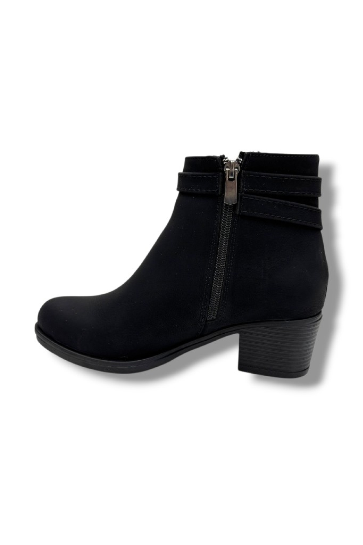 706-26 Yağlı Deri Trend Fashion Fermuarlı Topuklu Kadın Bot - Görsel 4