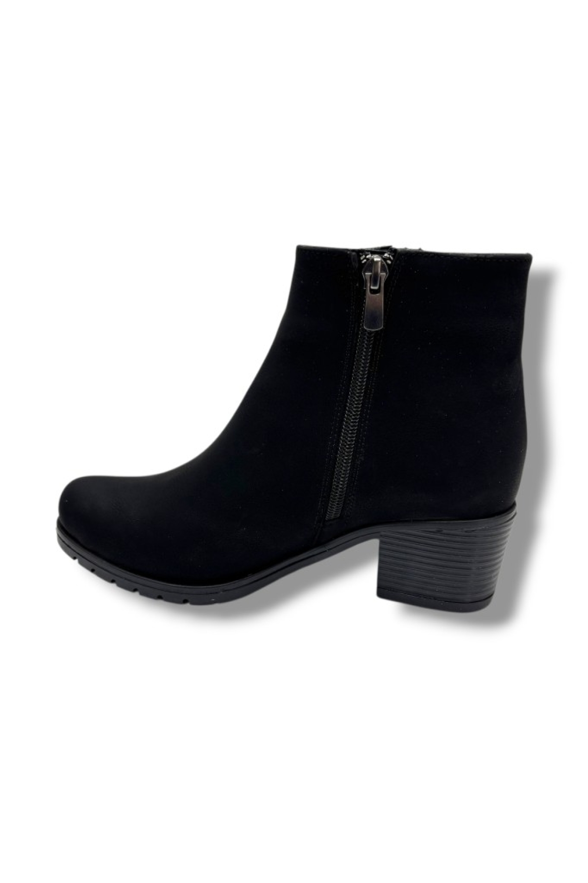 705-26 Yağlı Deri Trend Fashion Tokalı Fermuarlı Topuklu Kadın Bot - Görsel 4