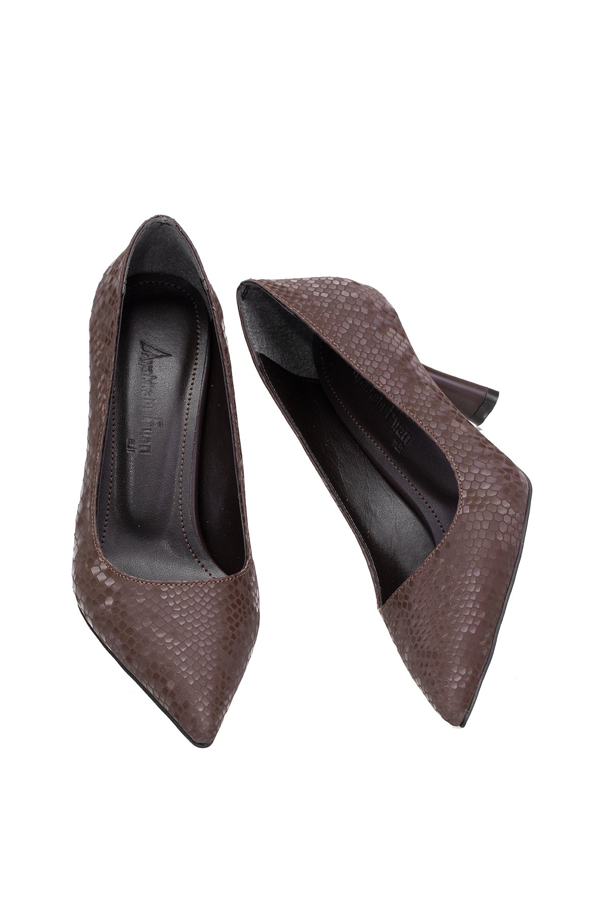 Elit 25KMST1184Y Kadın Klasik Topuklu ayakkabı Kahverengi - Görsel 8