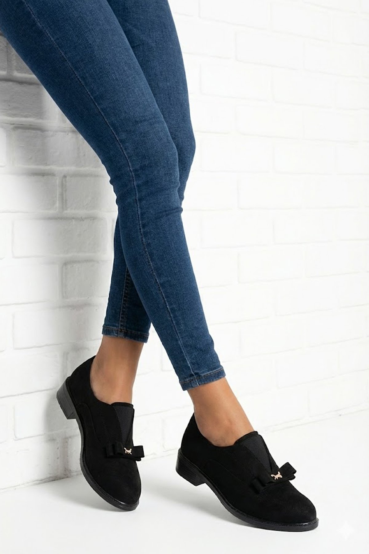 Elit Ivana Kadın Hakiki Süet Deri Casual Ayakkabı Siyah - Görsel 2