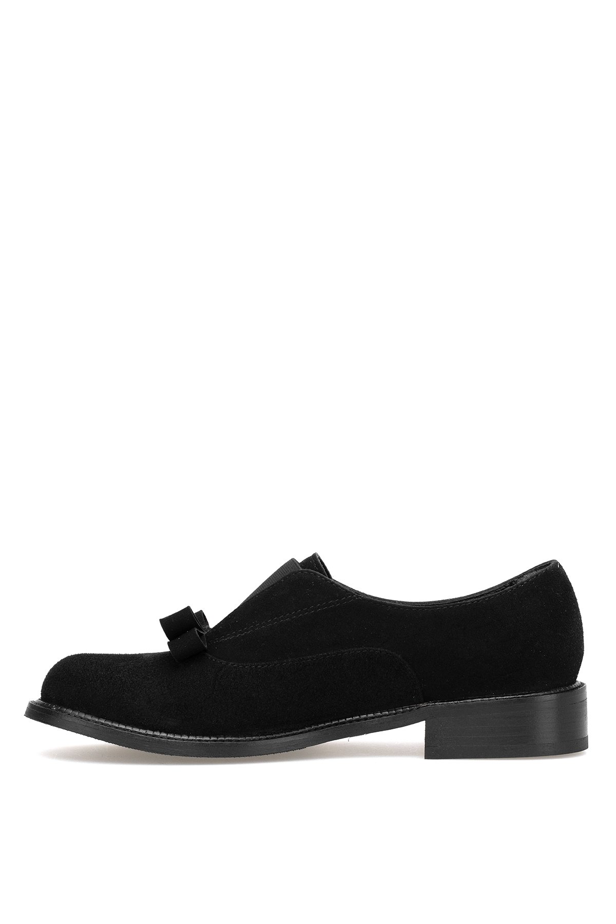 Elit Ivana Kadın Hakiki Süet Deri Casual Ayakkabı Siyah - Görsel 7