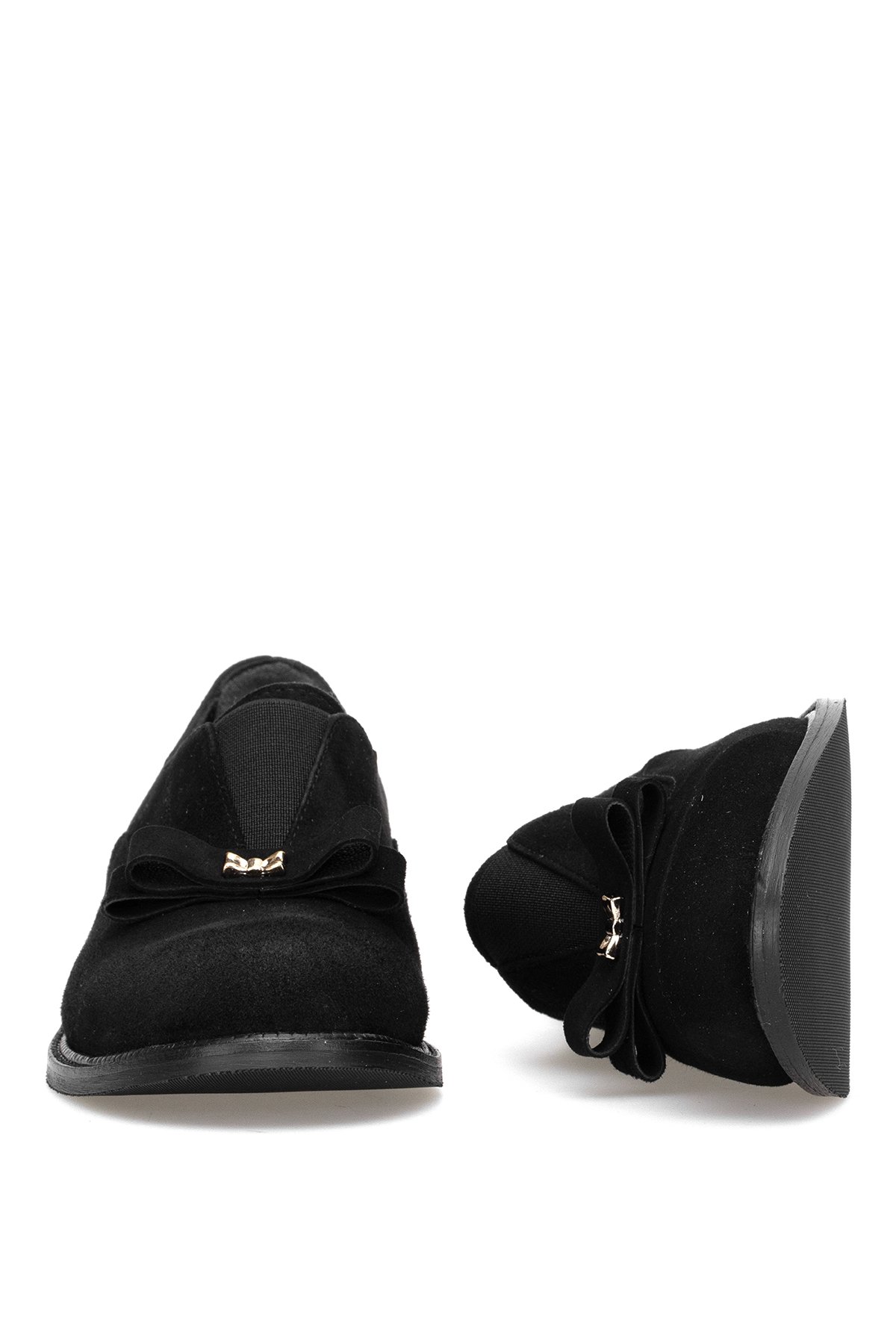 Elit Ivana Kadın Hakiki Süet Deri Casual Ayakkabı Siyah - Görsel 8