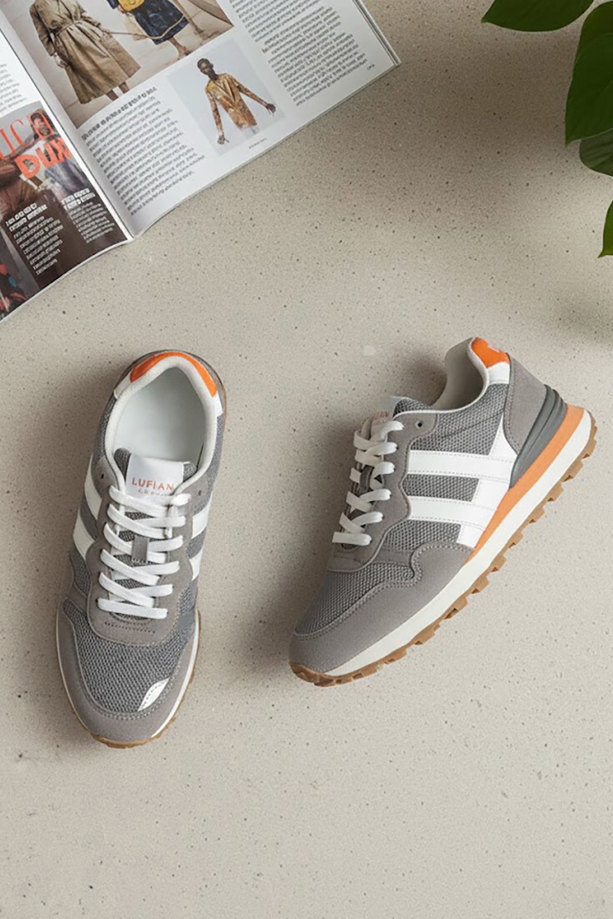 121230035 Stella Kadın Hakiki Deri Klasik Sneaker Gri - Görsel 3