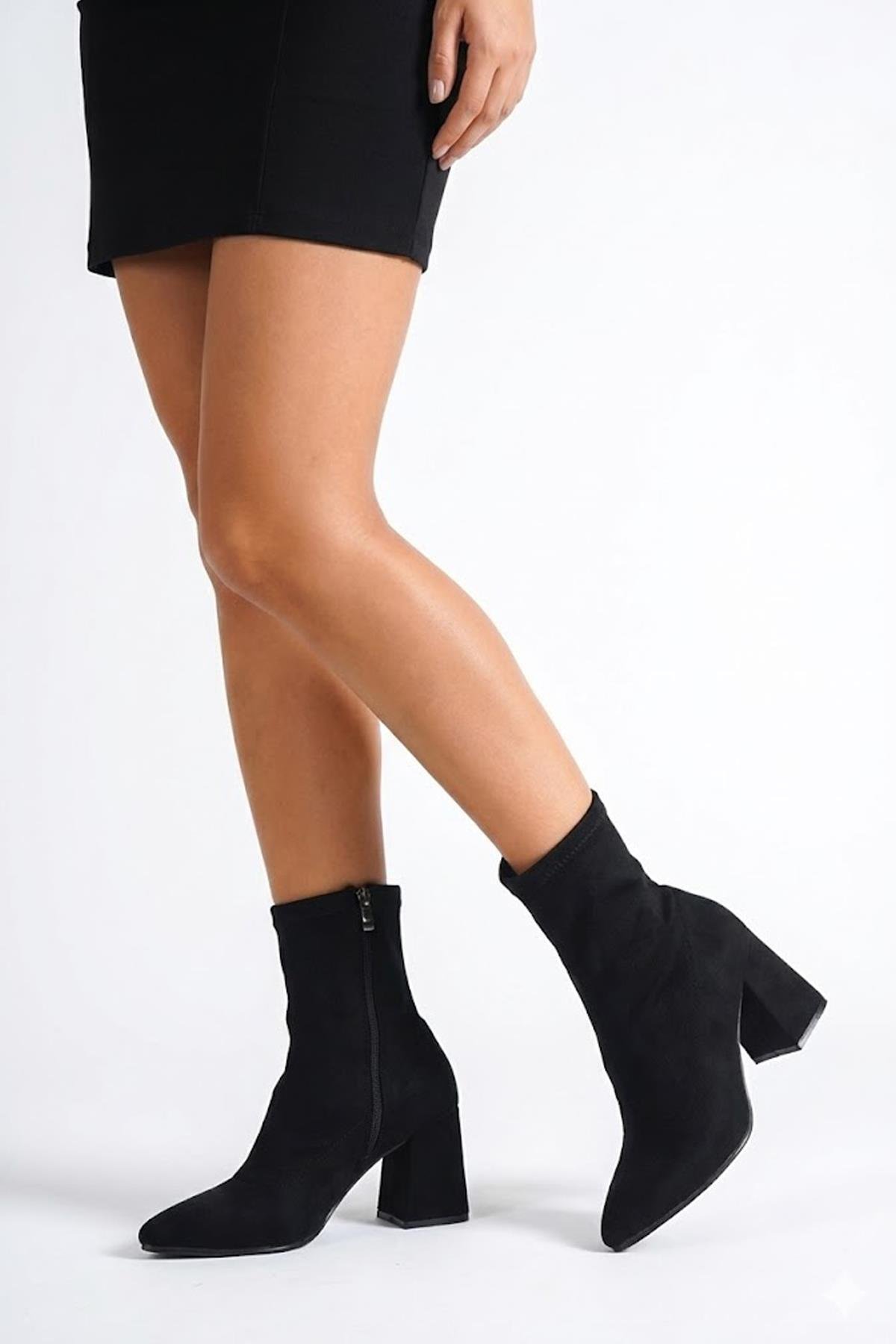 Elit 25KMST1180T Kadın Topuklu Bot Siyah - Görsel 2