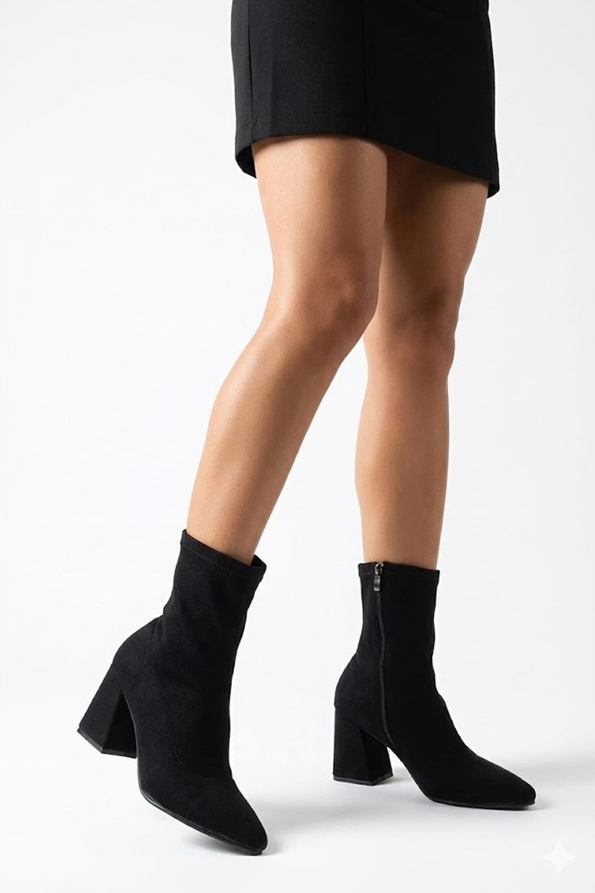 Elit 25KMST1180T Kadın Topuklu Bot Siyah - Görsel 4