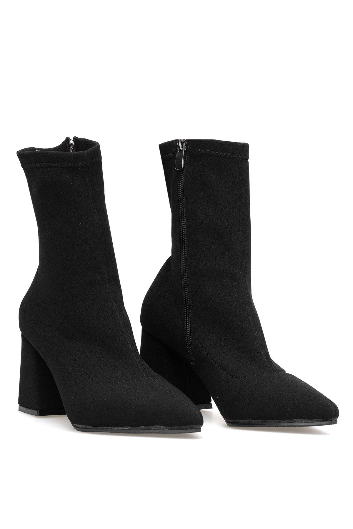 Elit 25KMST1180T Kadın Topuklu Bot Siyah - Görsel 7