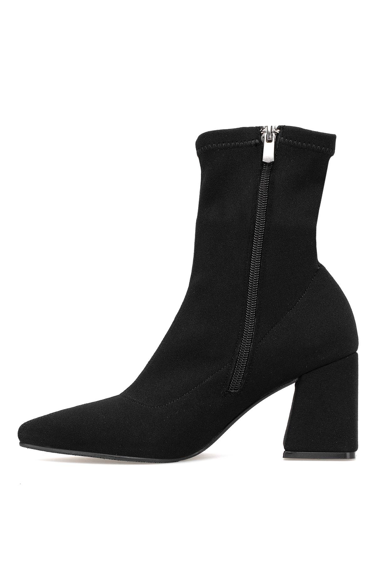 Elit 25KMST1180T Kadın Topuklu Bot Siyah - Görsel 8