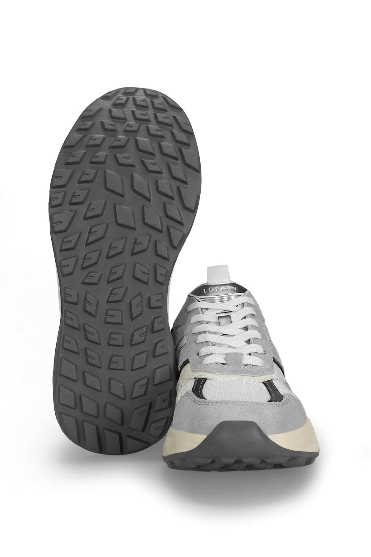 112230235 Eduard Erkek Hakiki Deri Klasik Sneaker Gri - Görsel 6