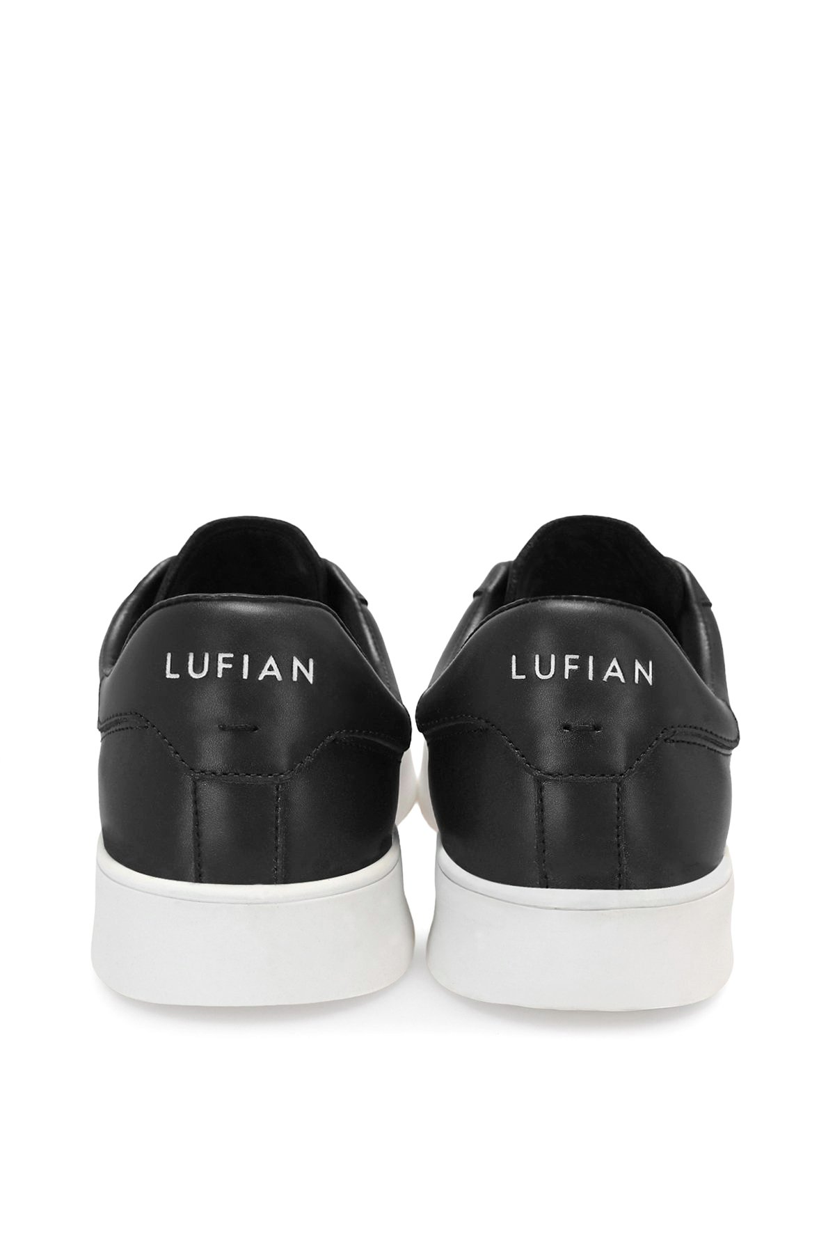 112230224 Anton Erkek Hakiki Deri Klasik Sneaker Siyah - Görsel 6