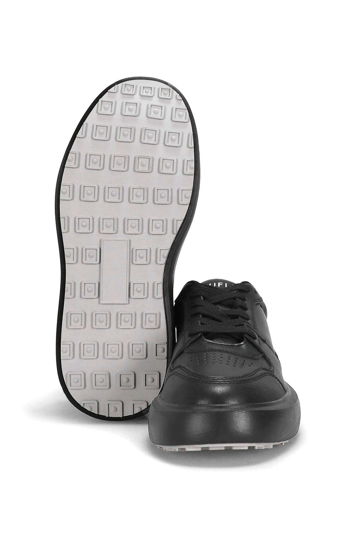 112230251 Mateas Erkek Hakiki Deri Klasik Sneaker Siyah - Görsel 6