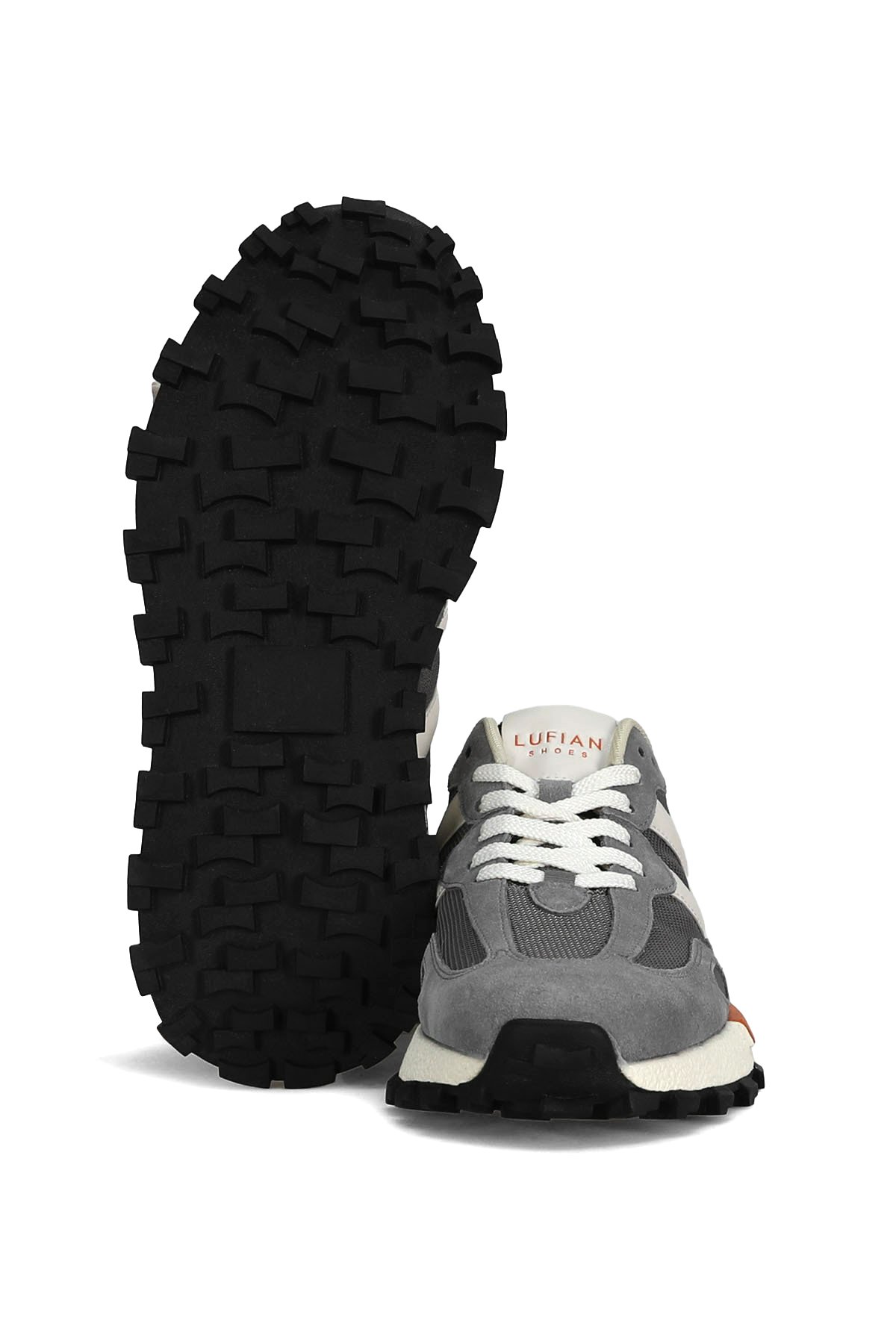 111230272 Auke Erkek Hakiki Deri Klasik Sneaker Gri - Görsel 5