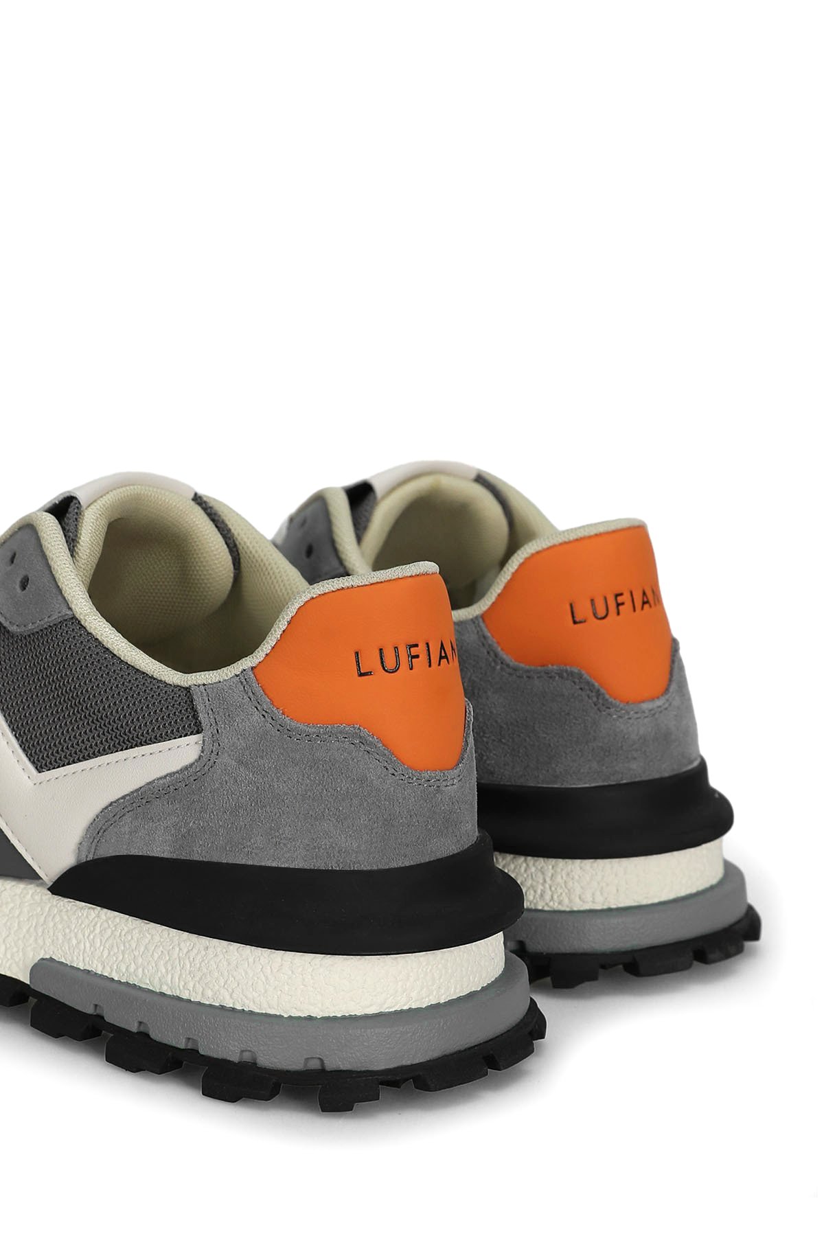 111230272 Auke Erkek Hakiki Deri Klasik Sneaker Gri - Görsel 6