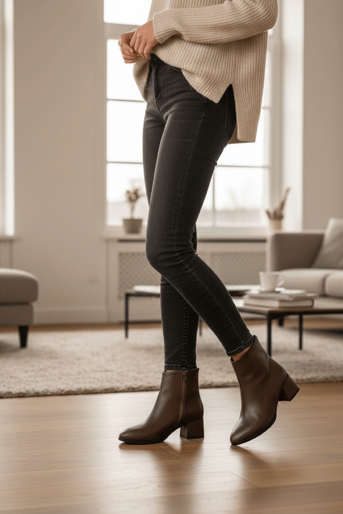 Fiamma Kahverengi ( 5 Cm Topuklu ) Günlük Kullanım Kadın Botu - Görsel 2