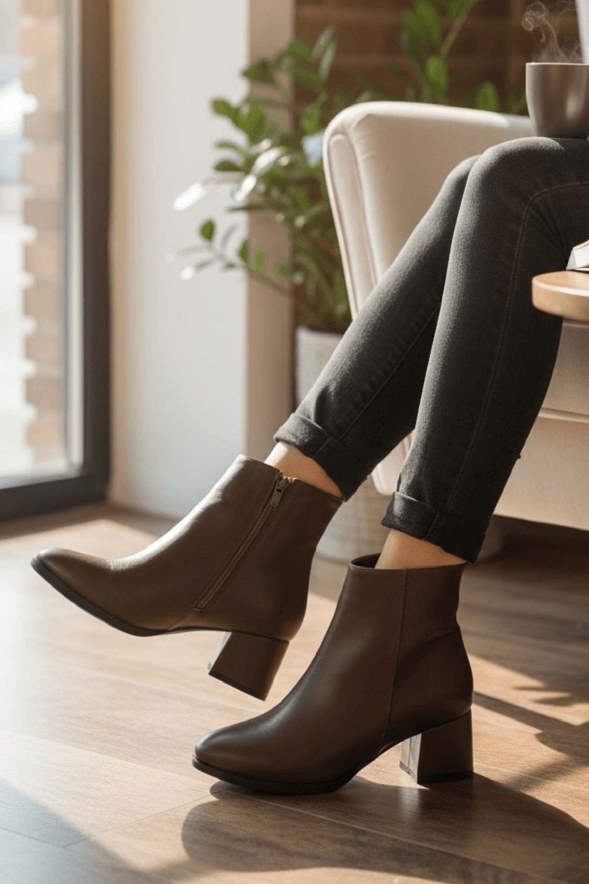 Fiamma Kahverengi ( 5 Cm Topuklu ) Günlük Kullanım Kadın Botu - Görsel 4