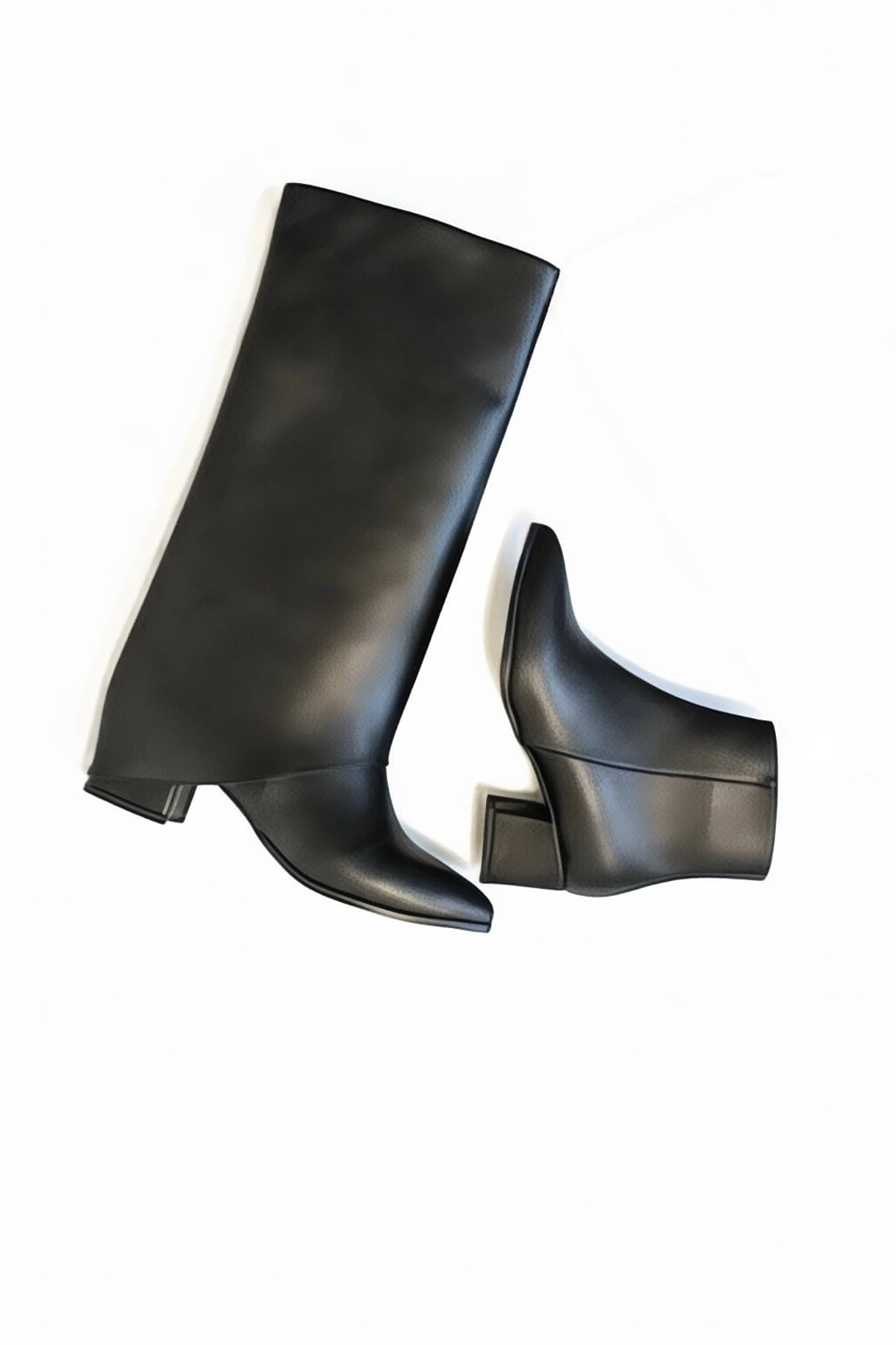 Lash Siyah Mat Tak-Çıkar Konçlu (5 cm Topuk Boyu ) Günlük Kullanım Bot Ve Çizme - Görsel 5