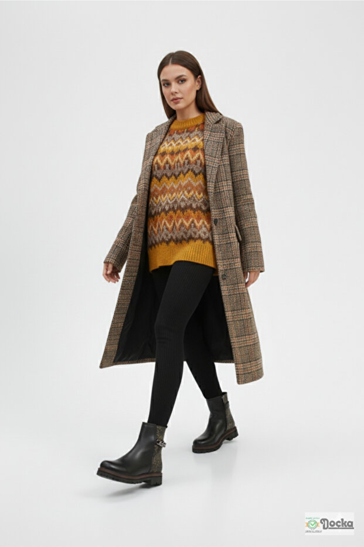 Kadın Leopar Desenli Hakiki Deri Ortopedik Fermuarlı Düz Kalın Taban Günlük Bot 4240 - Görsel 3