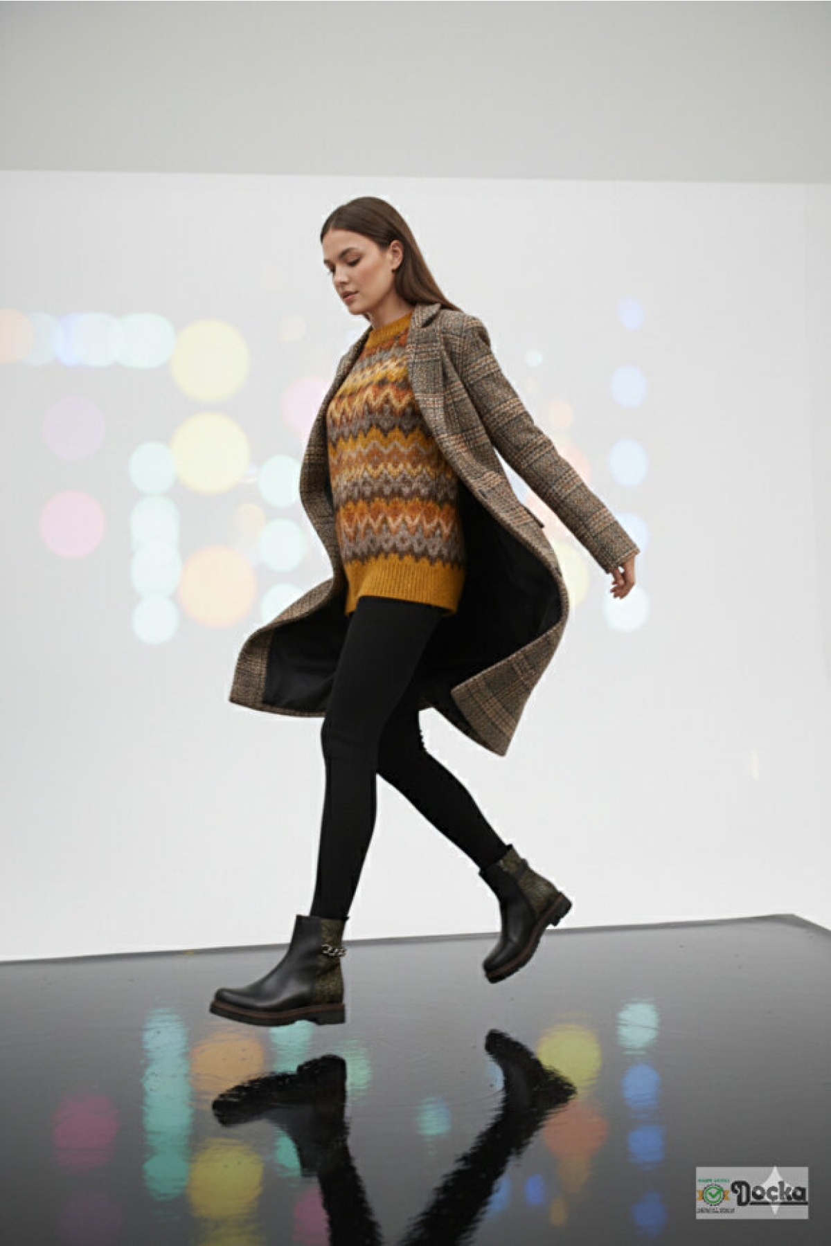 Kadın Leopar Desenli Hakiki Deri Ortopedik Fermuarlı Düz Kalın Taban Günlük Bot 4240 - Görsel 6