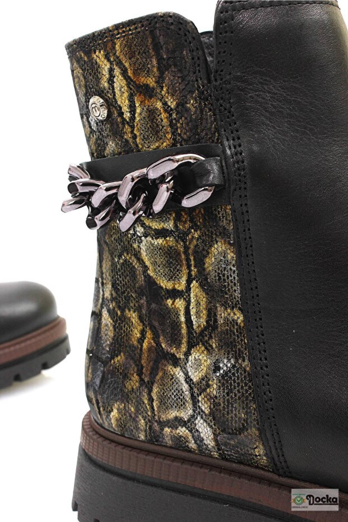 Kadın Leopar Desenli Hakiki Deri Ortopedik Fermuarlı Düz Kalın Taban Günlük Bot 4240 - Görsel 7