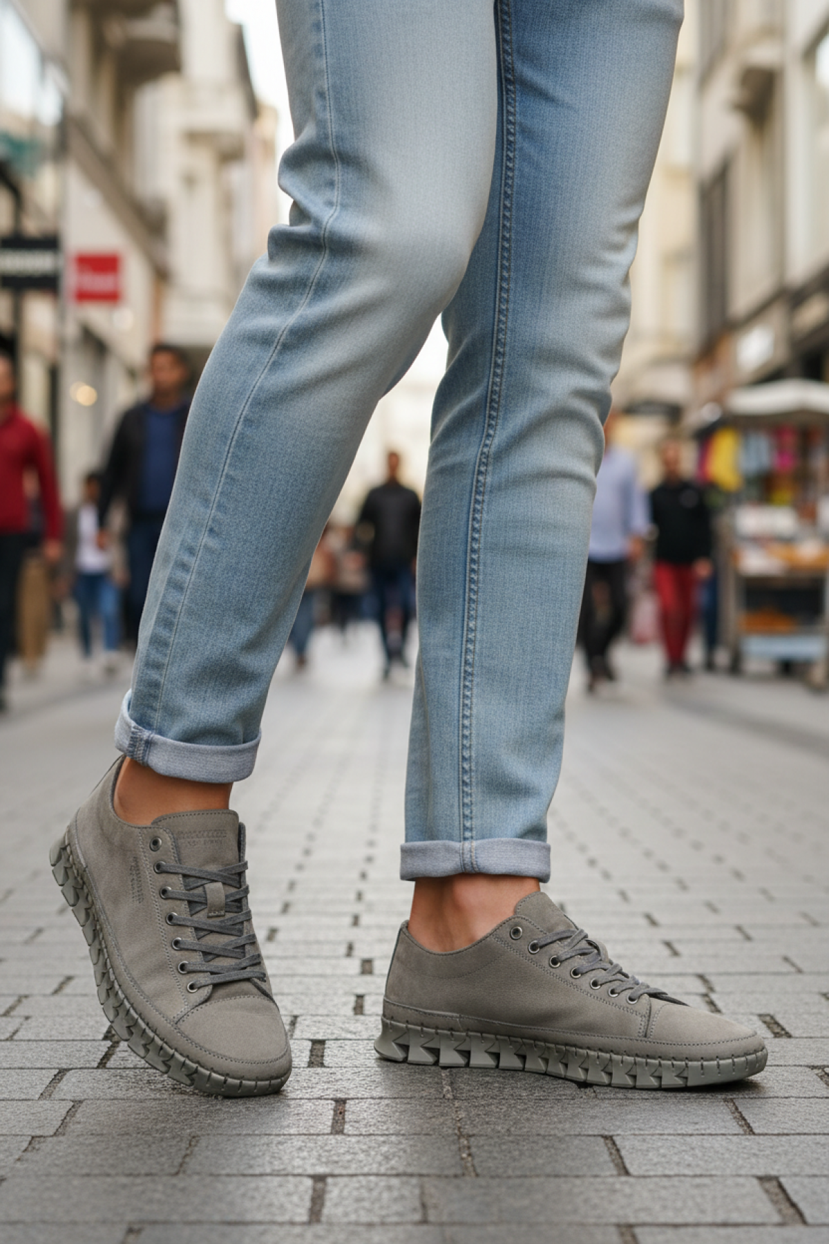 238644N 5FX Gri Erkek Ayakkabı - Görsel 3