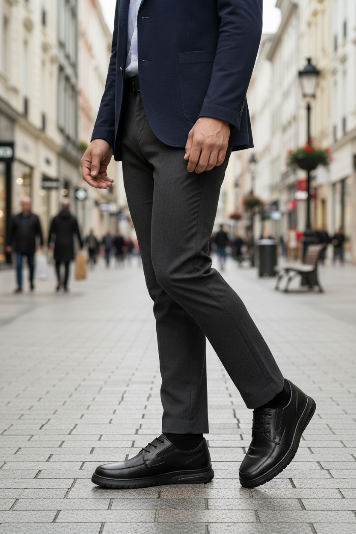 109042.M 5PR Siyah Erkek Rahat Ayakkabı - Görsel 3