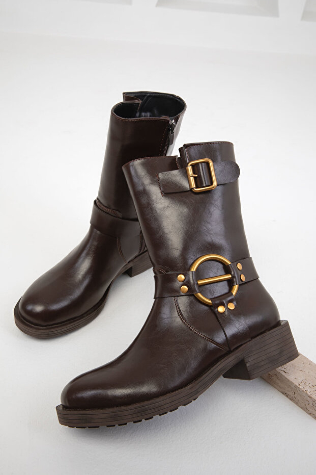 19743 Kadın Fermuarlı Bot 322156 - Görsel 2