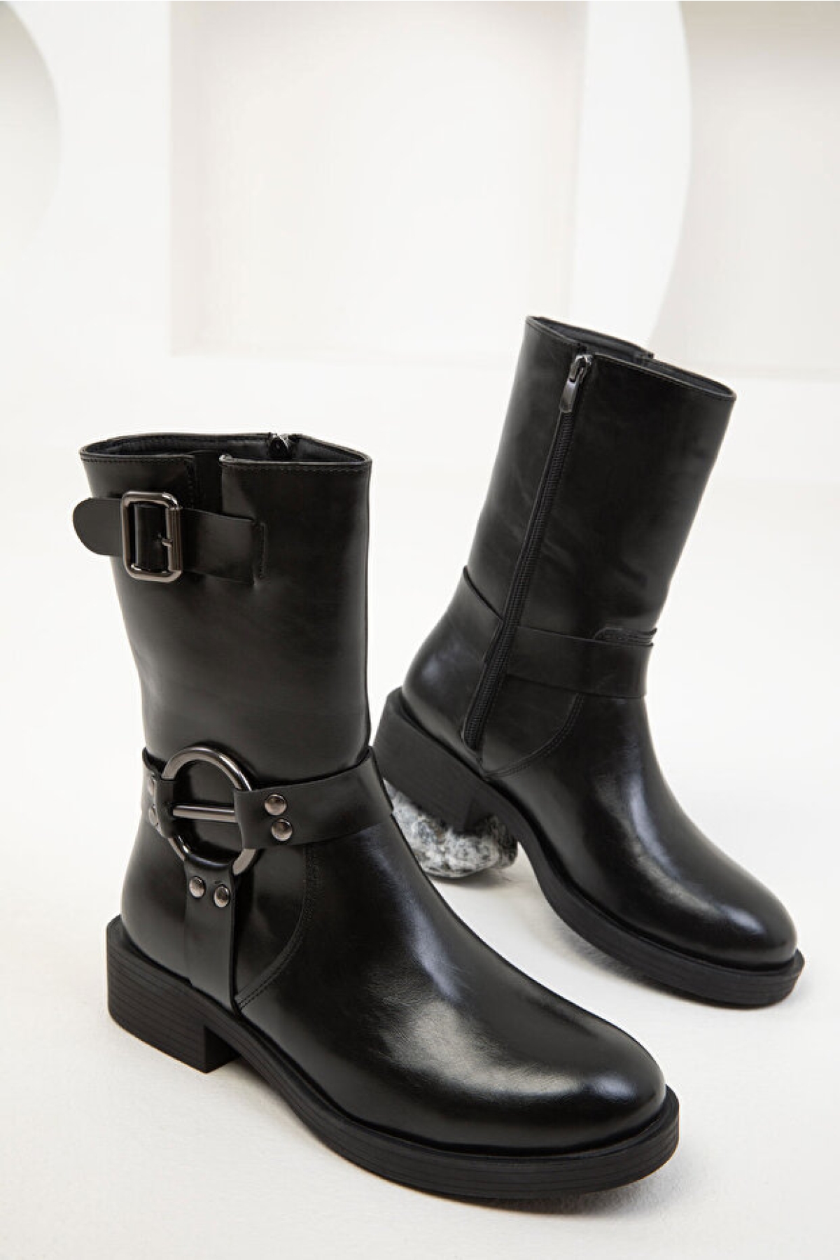 19743 Kadın Fermuarlı Bot 322156 - Görsel 2