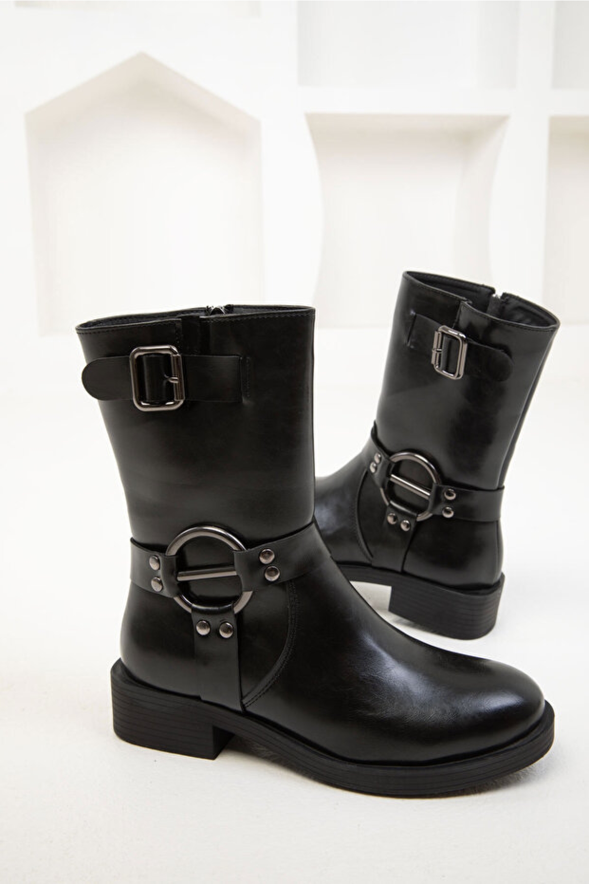 19743 Kadın Fermuarlı Bot 322156 - Görsel 4